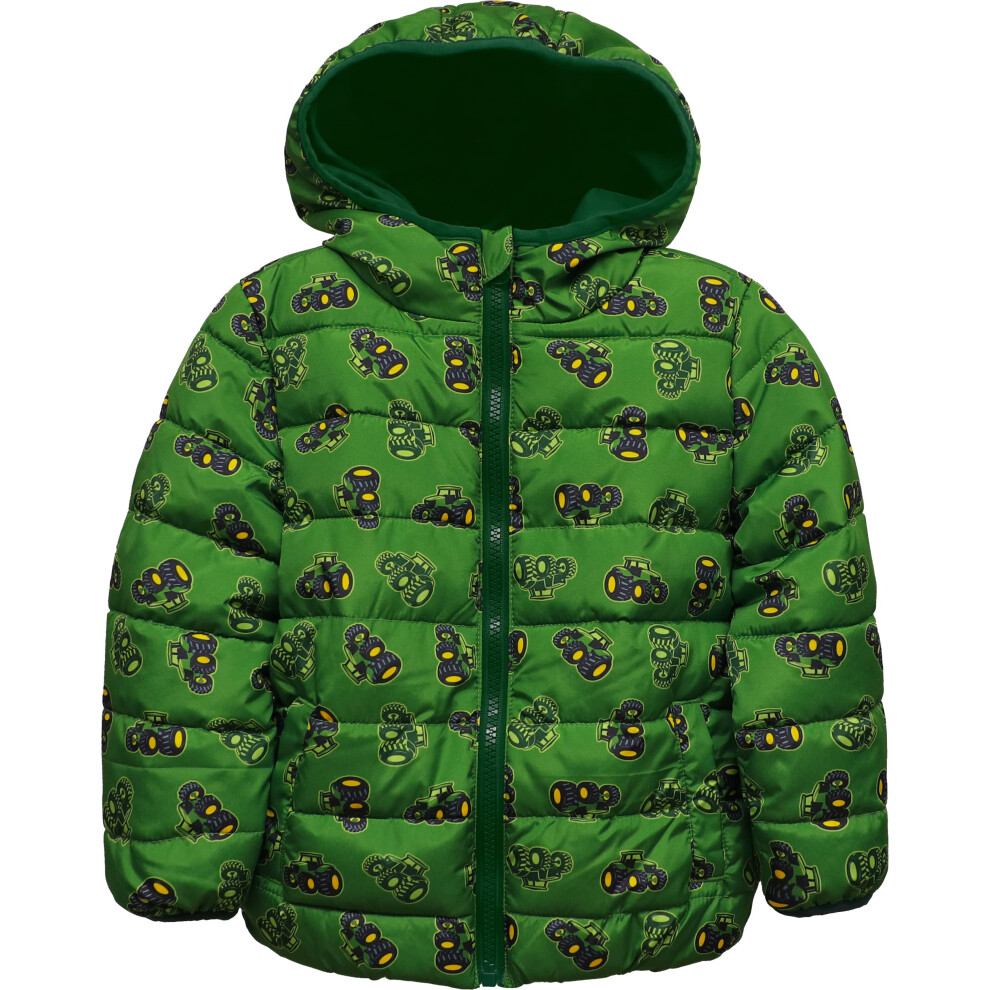 John Deere Boys Toddler Tractor Outerwear Coat Winter Jacket  Green  3