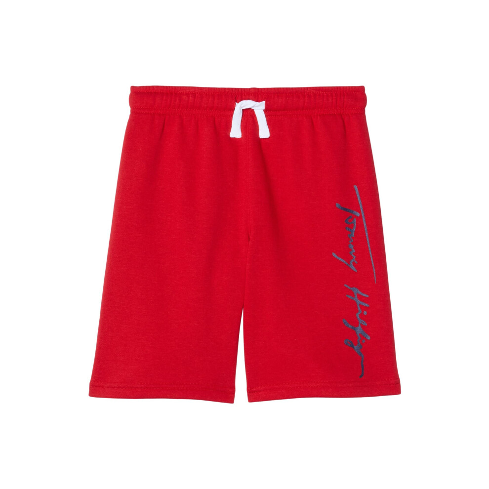 Tommy Hilfiger Boy's Tommy Graphic Knit Shorts (Big Kids) Tommy Red LG