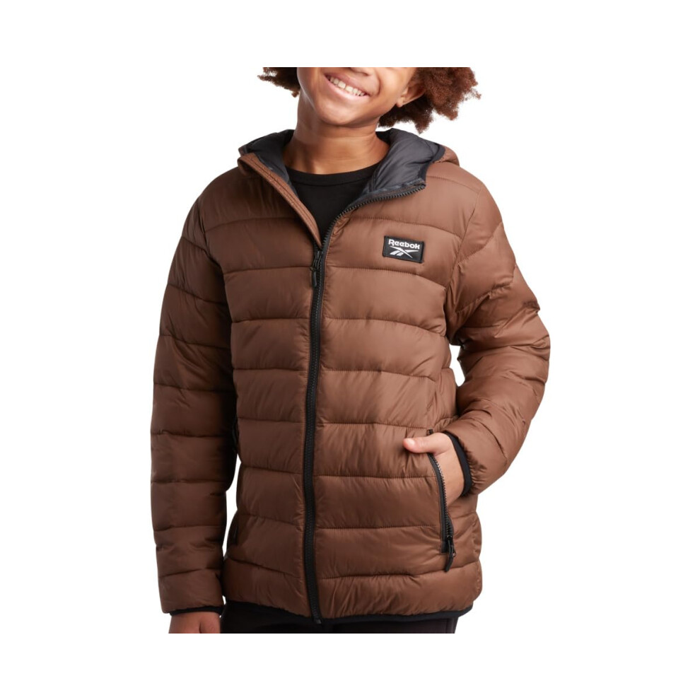 Reebok Boys Jacket - Lightweight Quilted Puffer Coat - Basic Outerwear