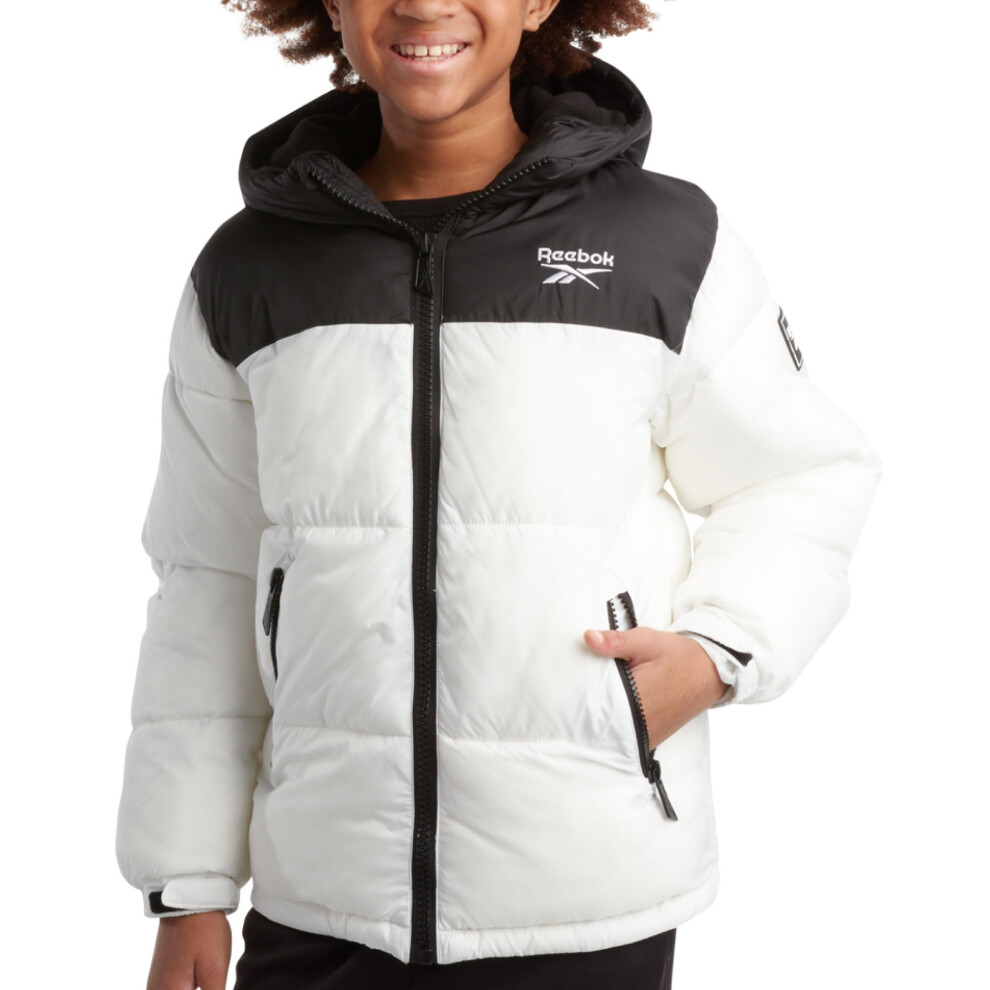 Reebok Boys' Winter Jacket - Heavyweight Quilted Puffer Parka Coat - W