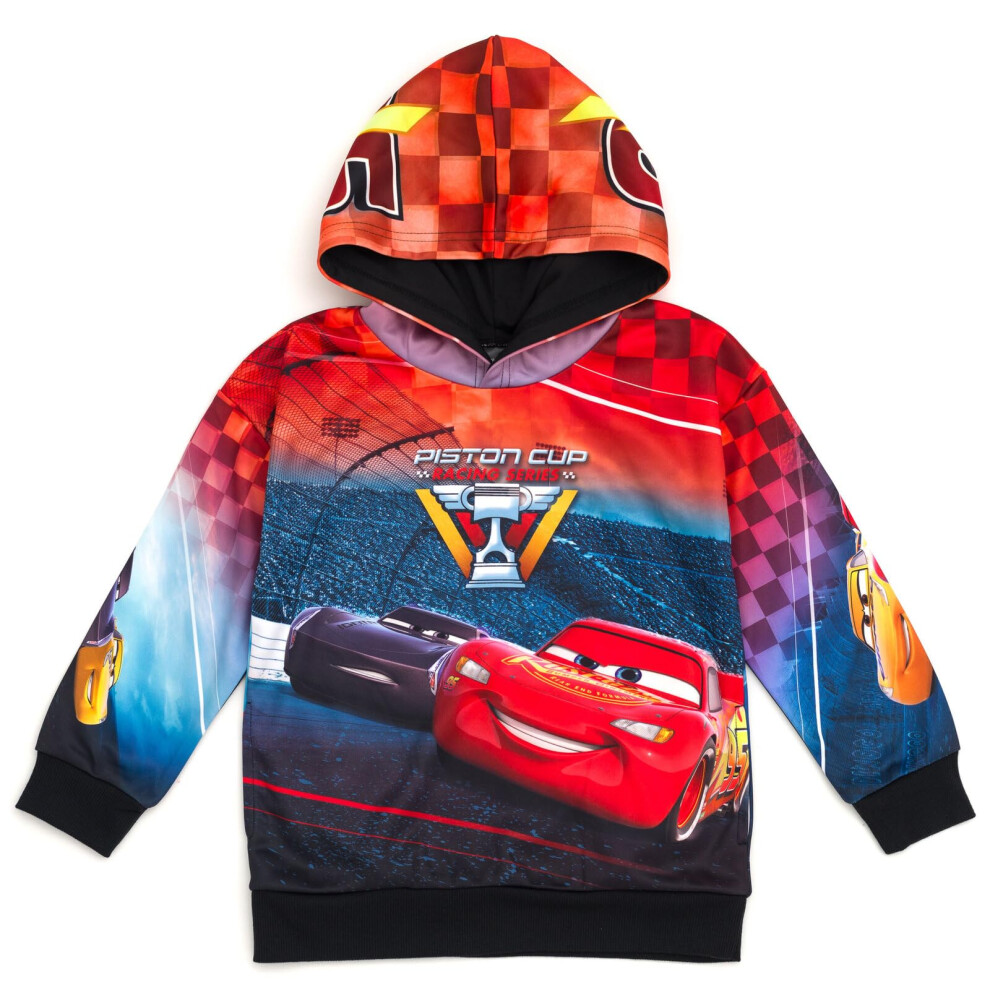 Disney Pixar Cars Lightning McQueen Toddler Boys Fleece Pullover Hoodi