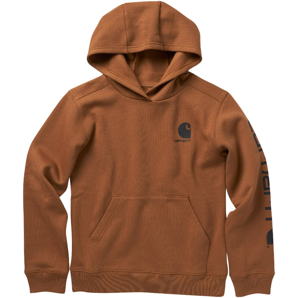 Carhartt Boys' Long Sleeve Hooded Sweatshirt  Brown  4