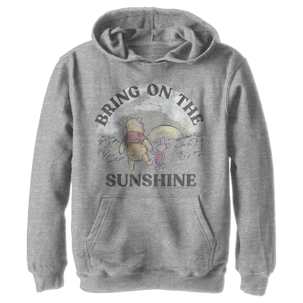 Disney Boy's Bring ON The Sunshine Hoodie  Athletic Heather  Small