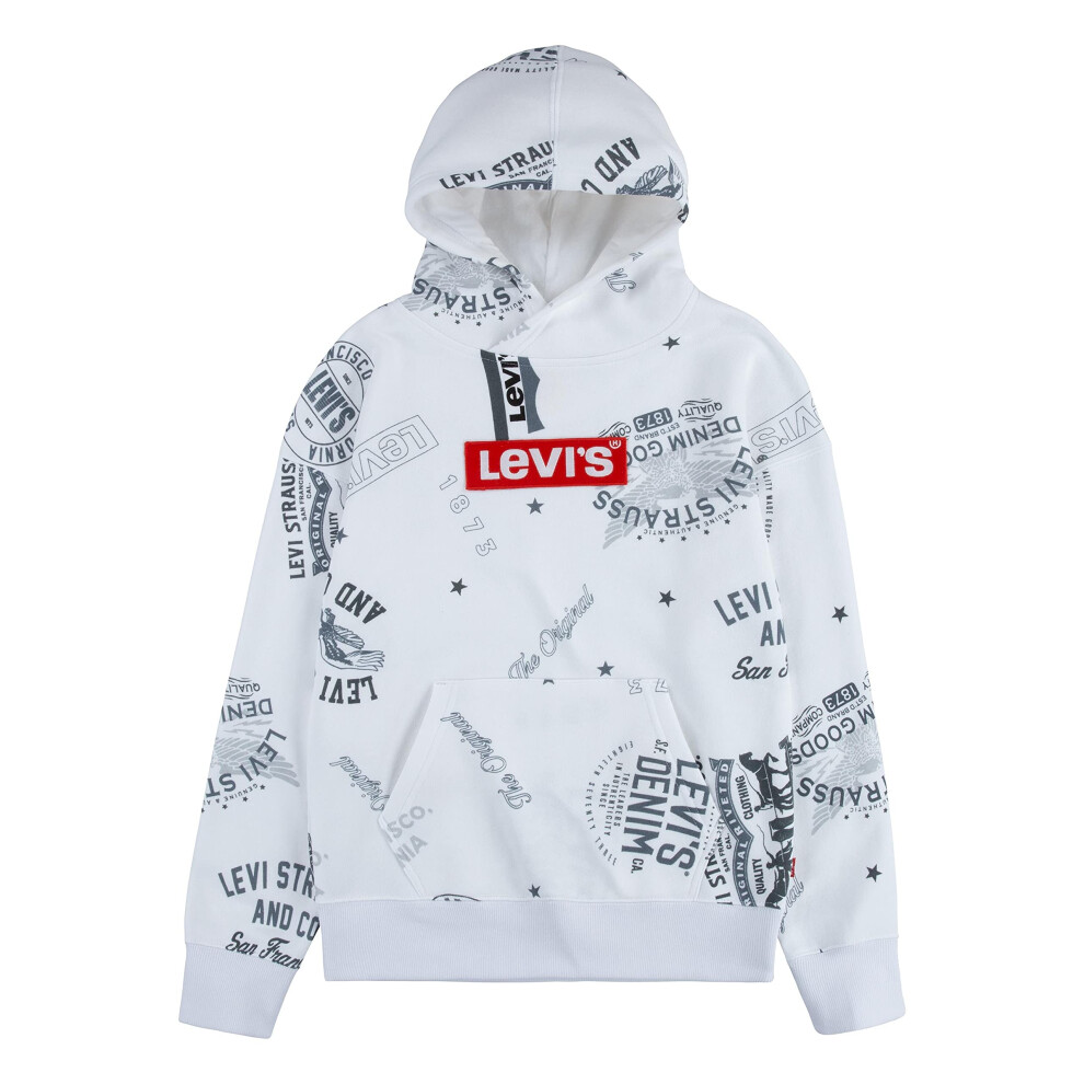 Levi's Boys' Graphic Pullover Hoodie  White/Printed  7