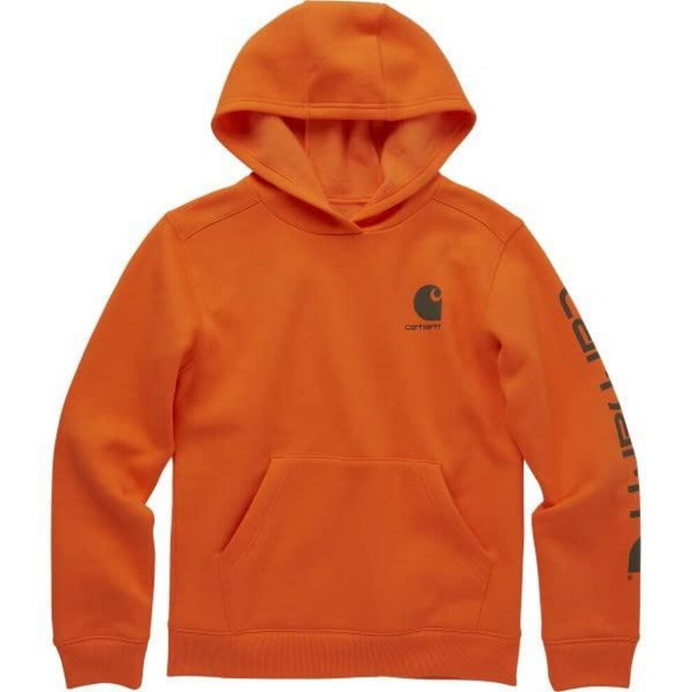 Carhartt Boys' Long Sleeve Hooded Sweatshirt  Exotic Orange  6