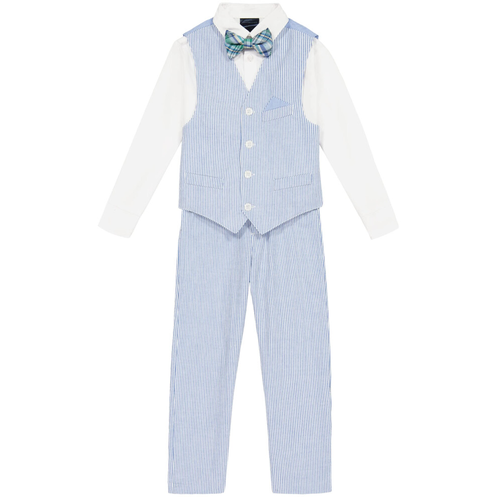 Tommy Hilfiger Boys' 4-Piece Formal Suit Set  Includes Shirt  Dress Pa