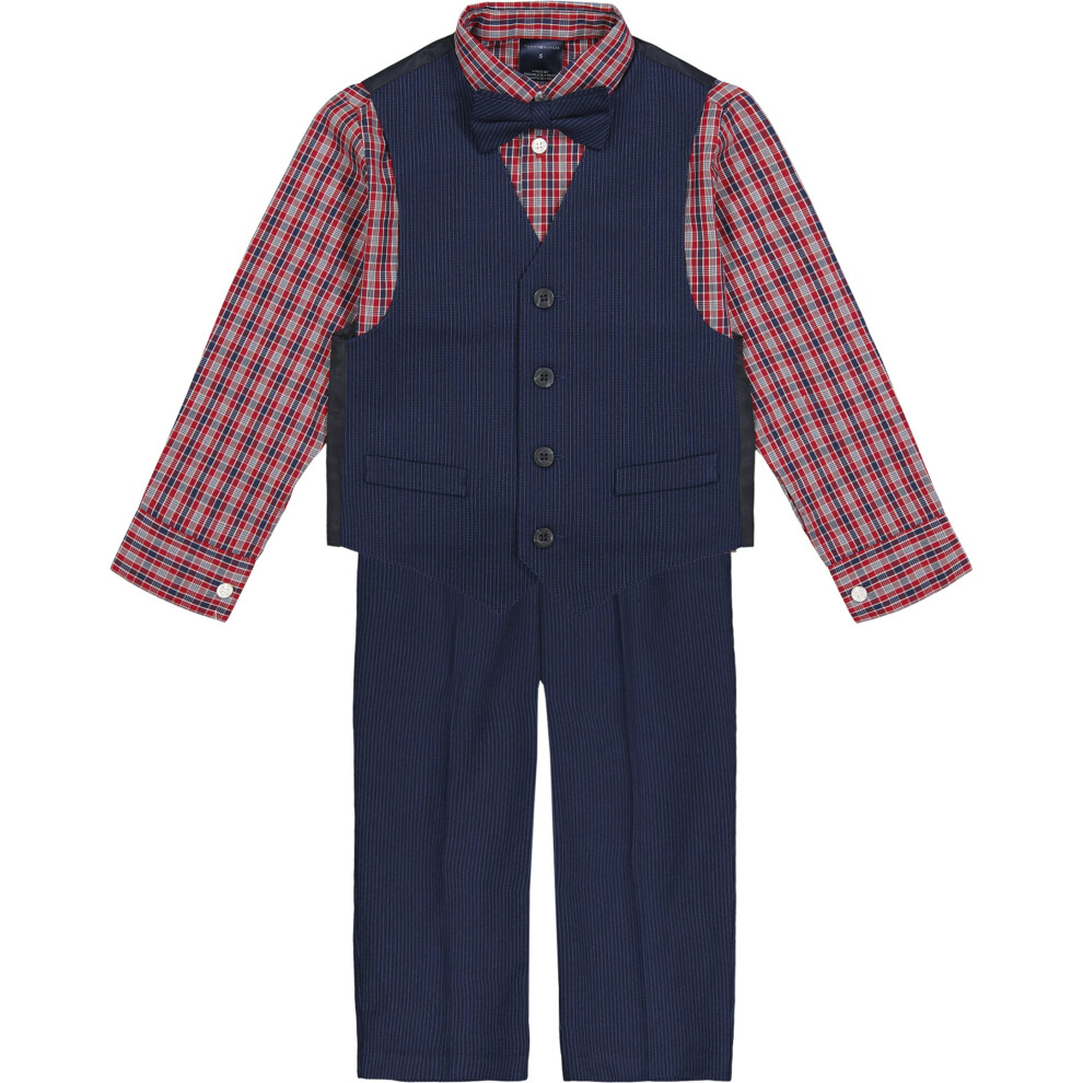 Tommy Hilfiger boys 4-piece Formal Vest Set  Includes Dress Shirt  Dre