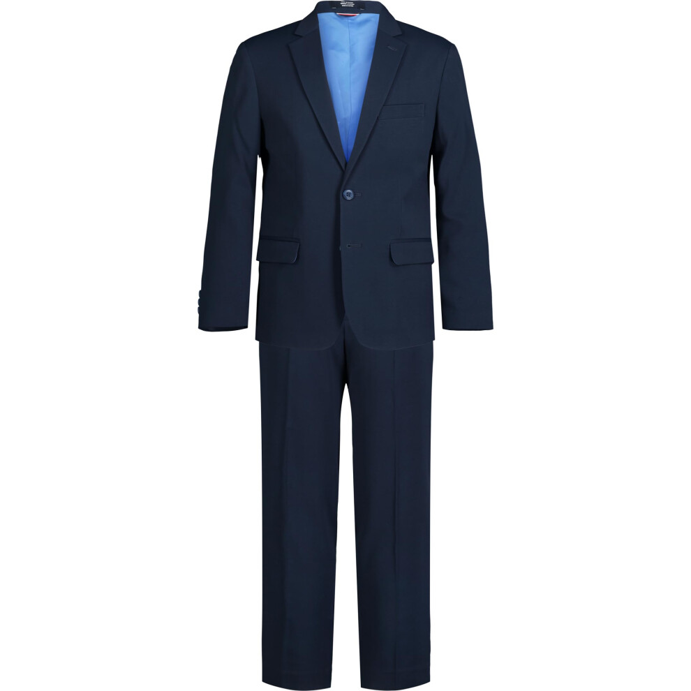 Tommy Hilfiger Boys' 2-Piece Formal Suit Set  Bright Blue  12 Husky