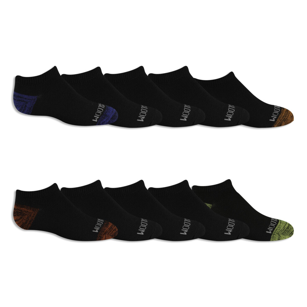 Fruit of the Loom Boys' Little Half Cushion Socks  Black Assort 1  Med