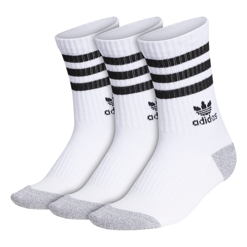 adidas Originals Kids-Boy's/Girl's Roller Crew Socks (3-Pair)  White/B