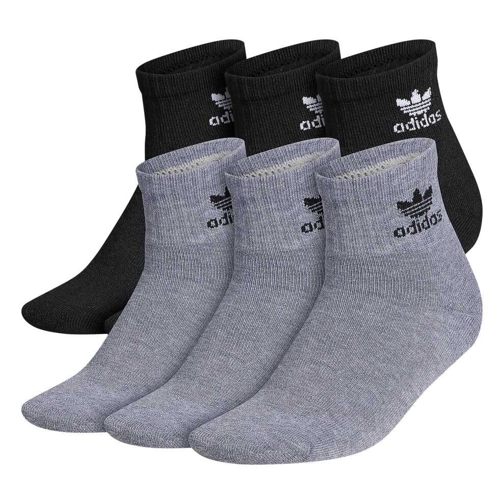 adidas Originals Kids-Boy's/Girl's Trefoil Cushioned Quarter Socks (6-