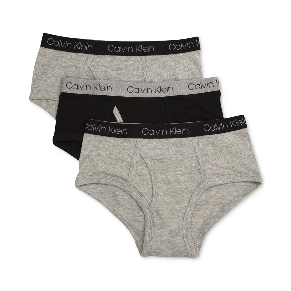 Calvin Klein Little Boys' Assorted 3 Pack Briefs (Heather Grey(I5132)/