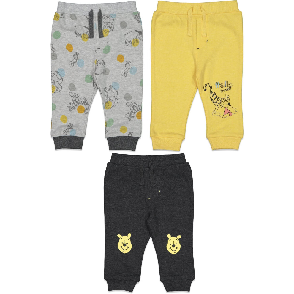 Disney Winnie The Pooh Eeyore Tigger Newborn Baby Boys 3 Pack Jogger P