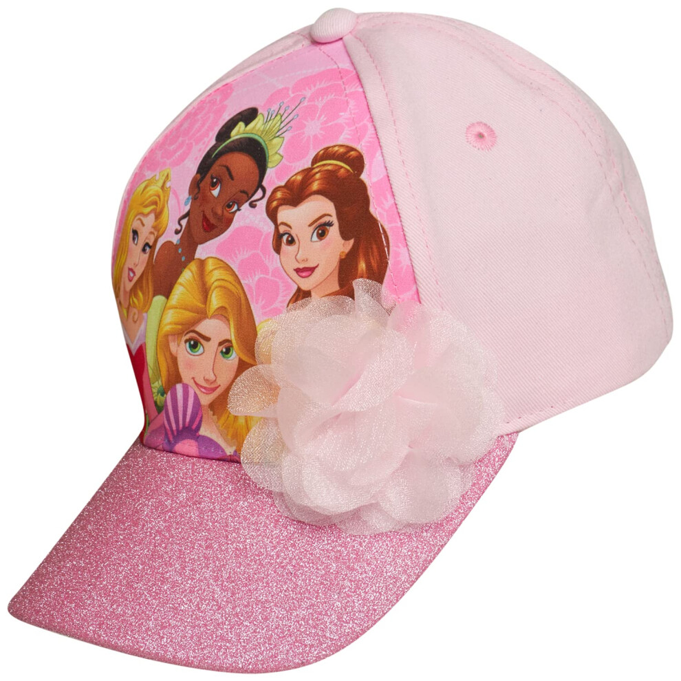 Disney Girls Princess Glitter Baseball Cap - Frozen Elsa  Anna  Cinder