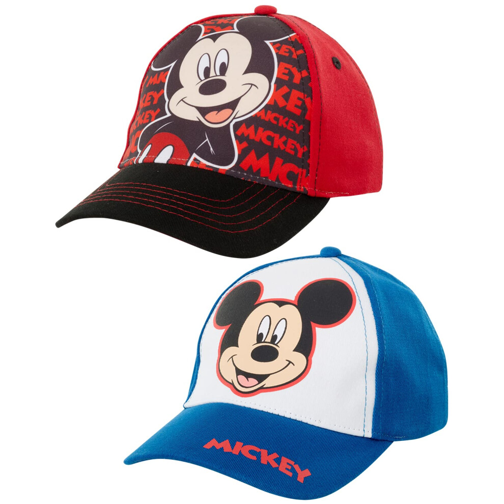 Disney Boys' Mickey Mouse Baseball Cap - 2 Pack 3D Character Curved Br