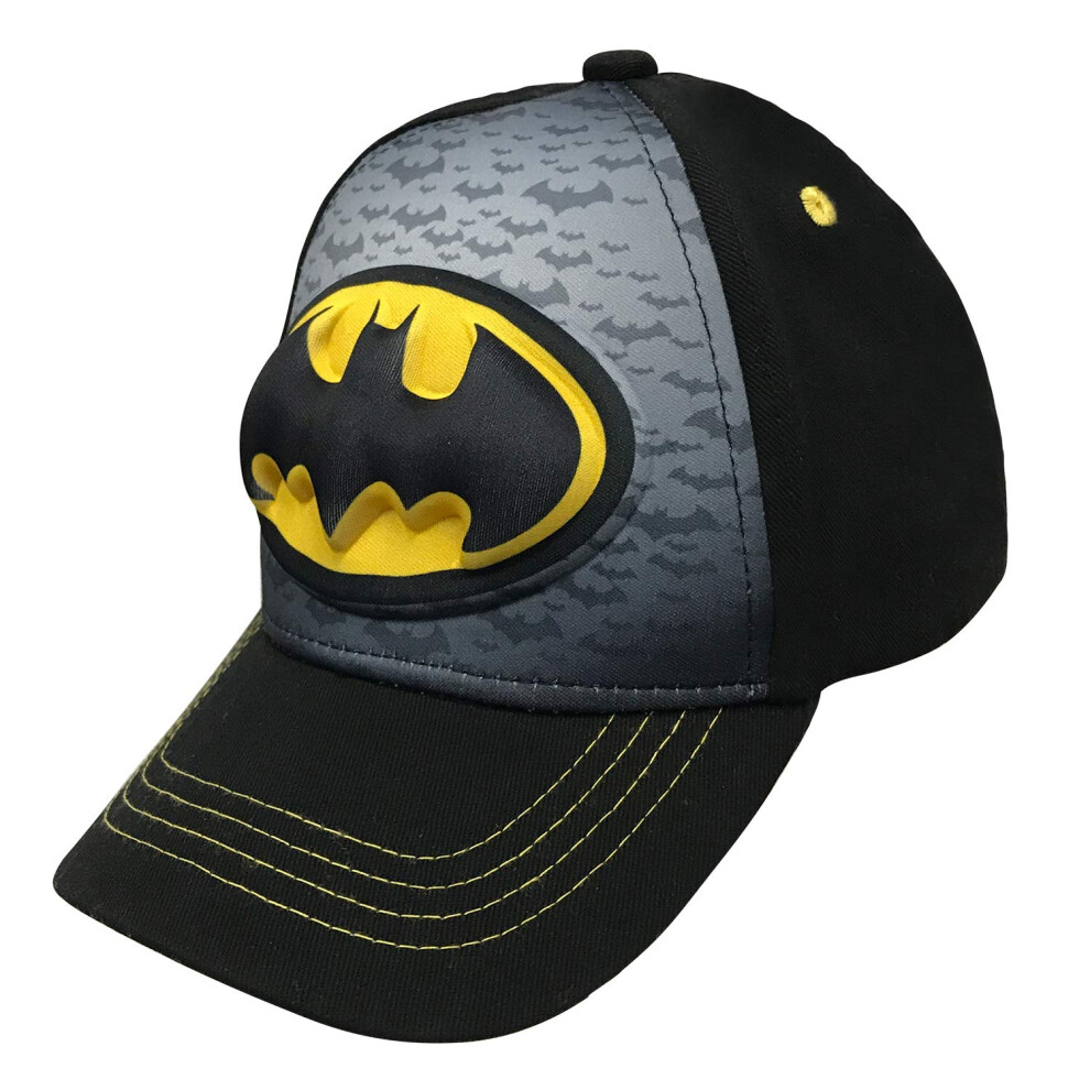 DC Comics Batman Toddler Boys Black 3D Baseball Cap  Age 2-5