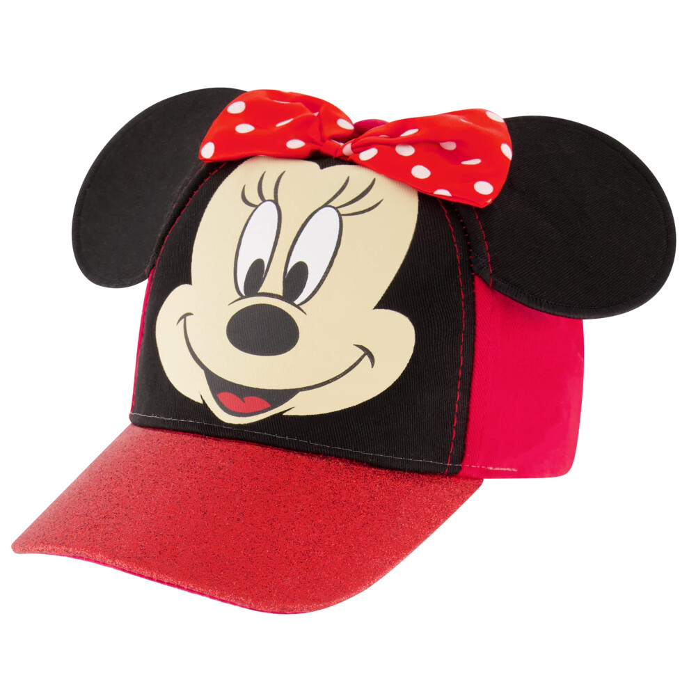 Disney Girls Baseball Cap  Minnie Mouse Ears Adjustable Hats For Kids