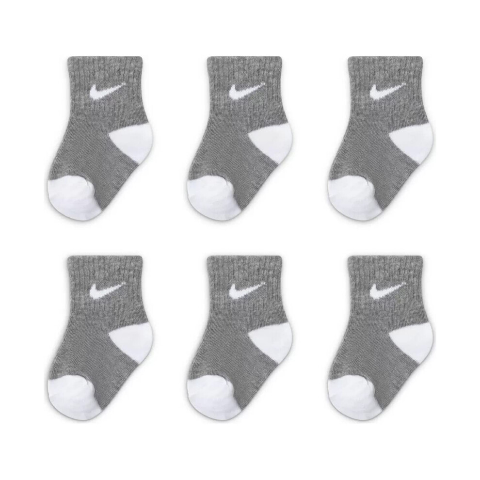 Nike Baby Lightweight Ankle Socks 6 Pack (Grey(MN0299-042)/W  6-12 Mon