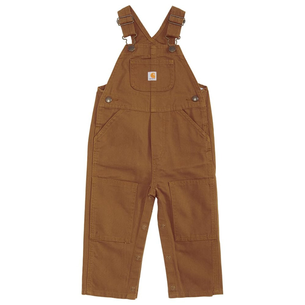 Carhartt Baby-Jungen Waschbare Enten-Bib-Overall, Braun, 6 Monate - Ideal FüR Komfort Und Stil Im Alltag-image