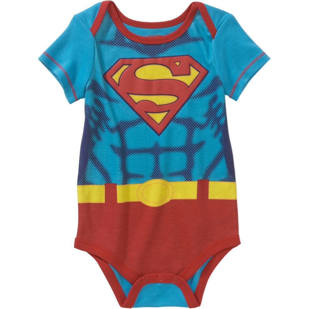 DC Comics Superman/Supergirl Logo Baby Boys & Girls Bodysuit Dress Up