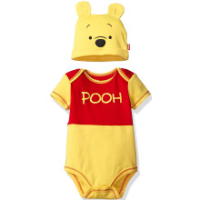 Ensemble Body et Chapeau Disney Winnie l'Ourson pour Bébé Garçon 24 Mois