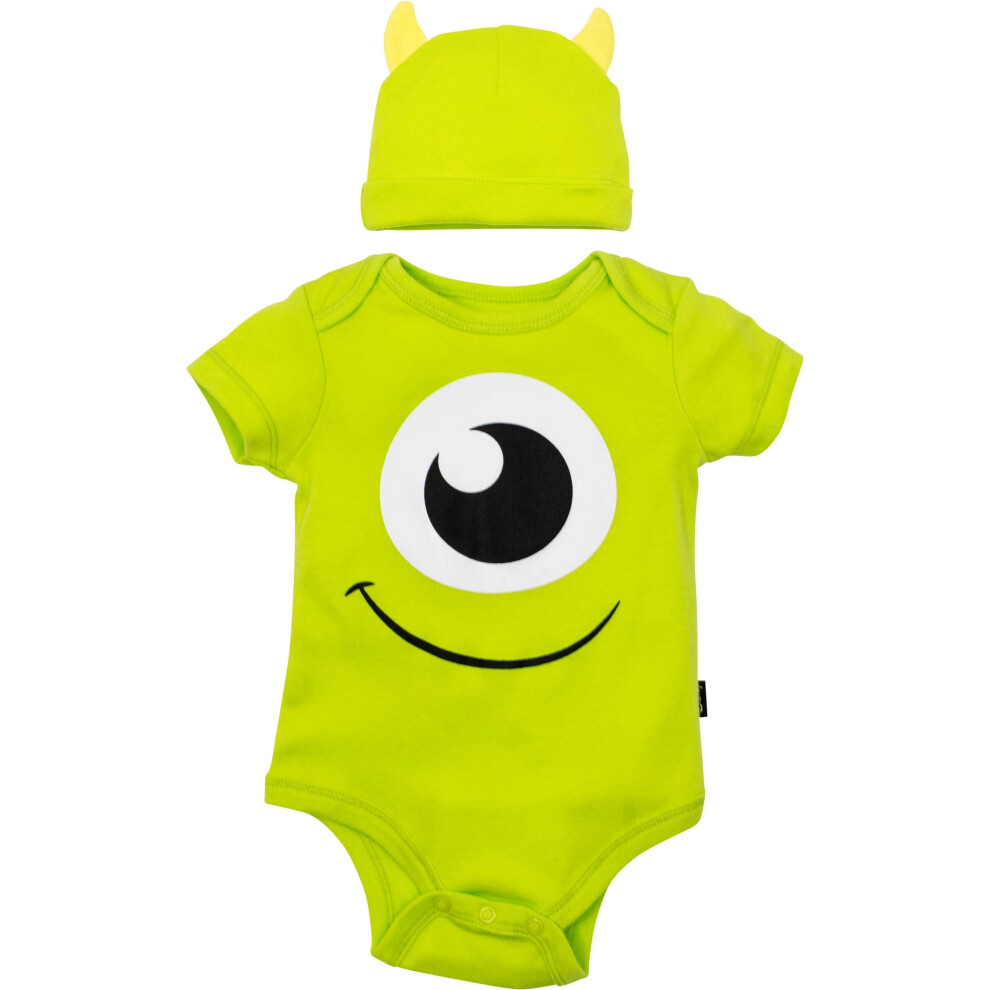 Disney Pixar Monsters Inc. Mike Newborn Baby Boys Cosplay Bodysuit and