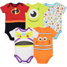 Zestaw 5 body dla noworodków dla chłopców Disney Pixar w wieku 3–6 miesięcy