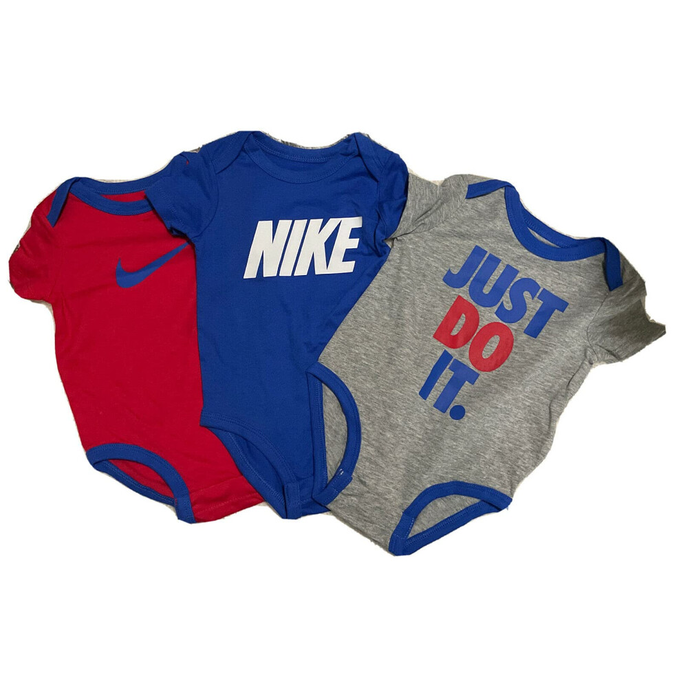 Nike Baby Boys 3-Piece Just Do It Bodysuits - Game Royal (3 Months)