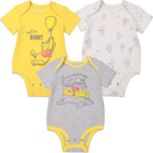 Disney Nalle Puh Nyfödda Babykillar 3-pack Bodysuits Nyfödd