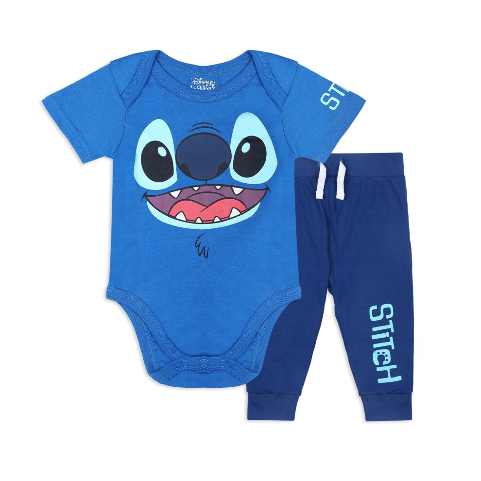 DISNEY Lilo & Stitch Boys Short Sleeve Bodysuit and Jogger for Newborn