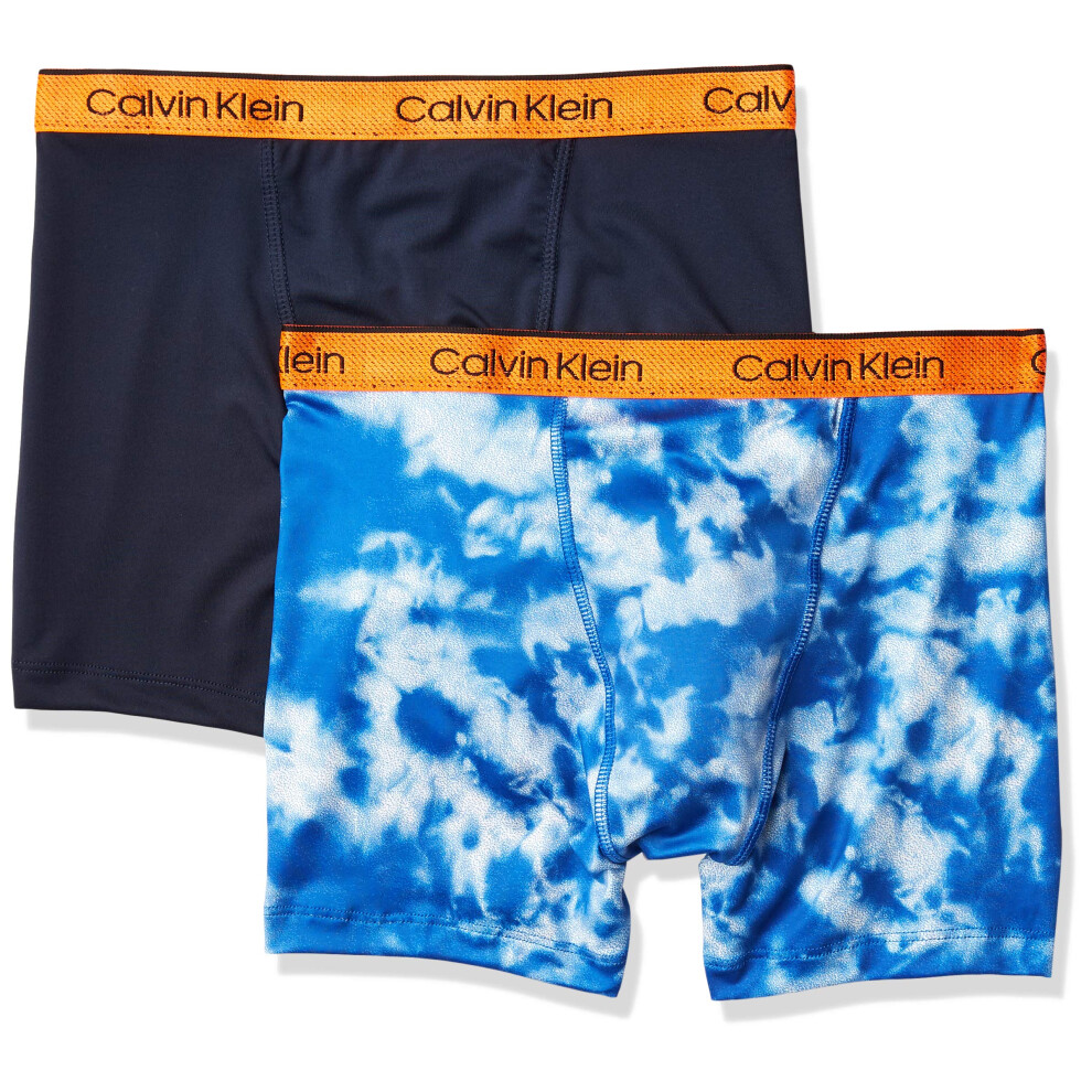 Calvin Klein Boys' Little Performance Boxer Brief Underwear  2 Pack  B