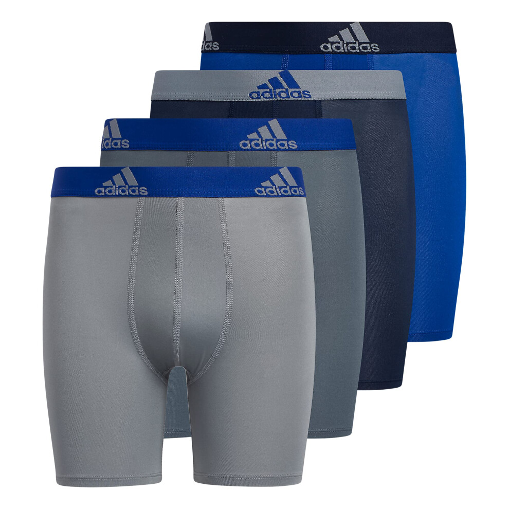 adidas Kids-Boy's Performance Long Boxer Briefs Underwear (4-Pack)  Co