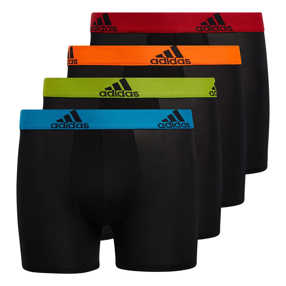 adidas Kids-Boy's Performance Boxer Briefs Underwear (4-Pack)  Black/S