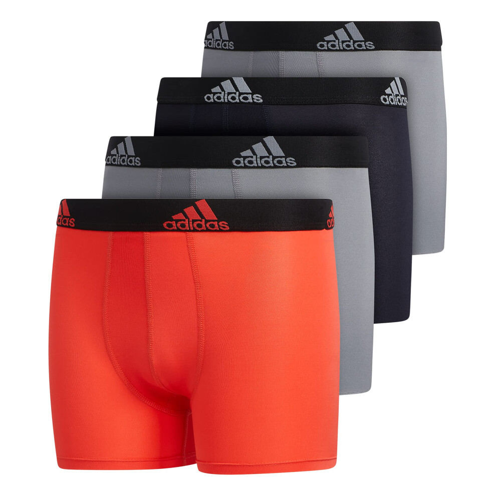 adidas Kids-Boy's Performance Boxer Briefs Underwear (4-Pack)  Legend