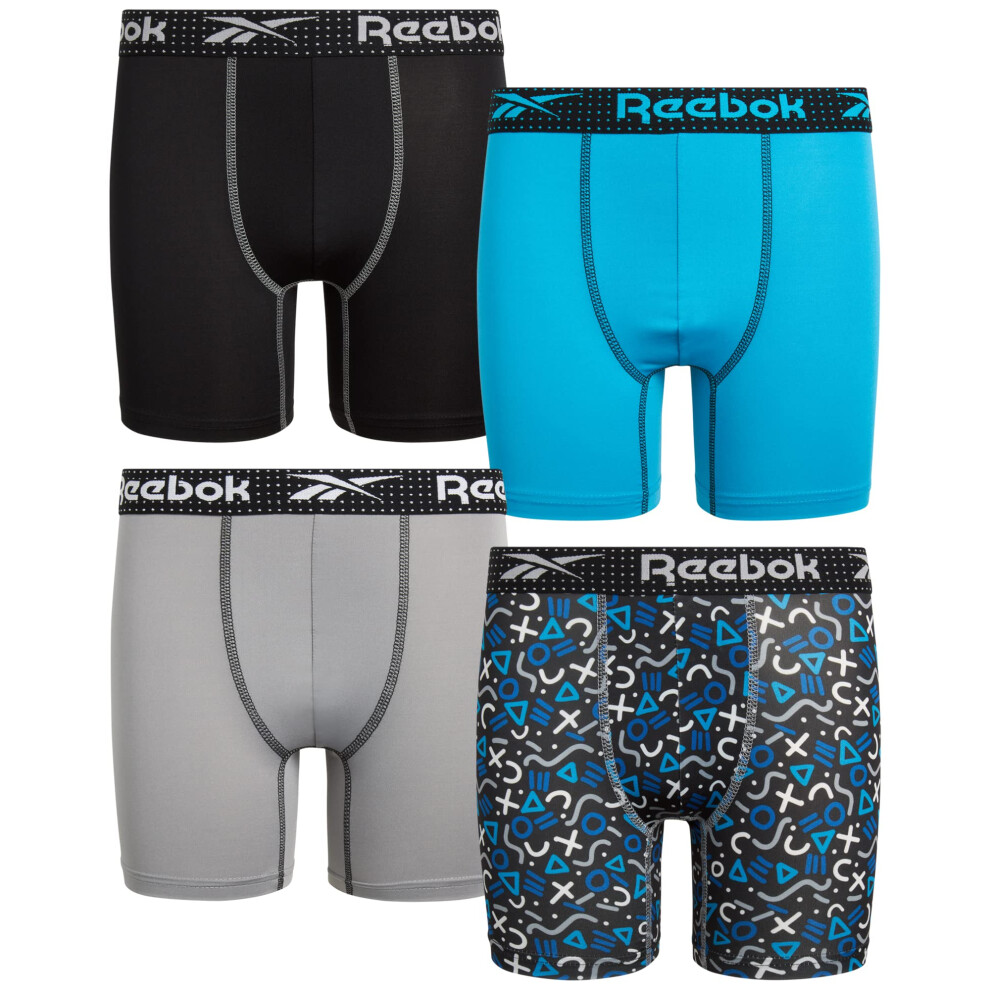 Reebok Boys' Underwear - Performance Boxer Briefs (4 Pack)  Size 12-14