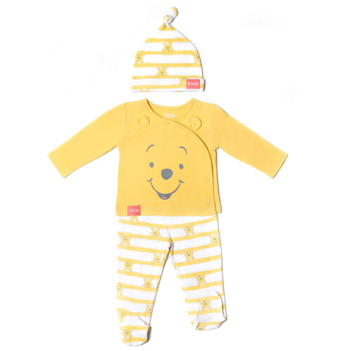 Disney Disney Winnie the Pooh Βρεφικό Σετ Ρούχων 3 Τεμαχίων για Αγόρια 0-3 Μηνών