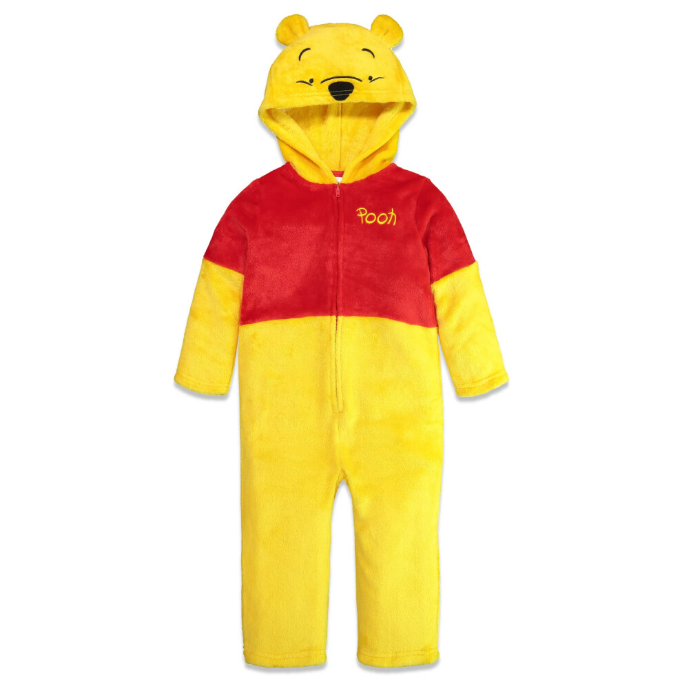 Disney Winnie the Pooh Infant Baby Boys Fleece Zip Up Coverall 18 Mont