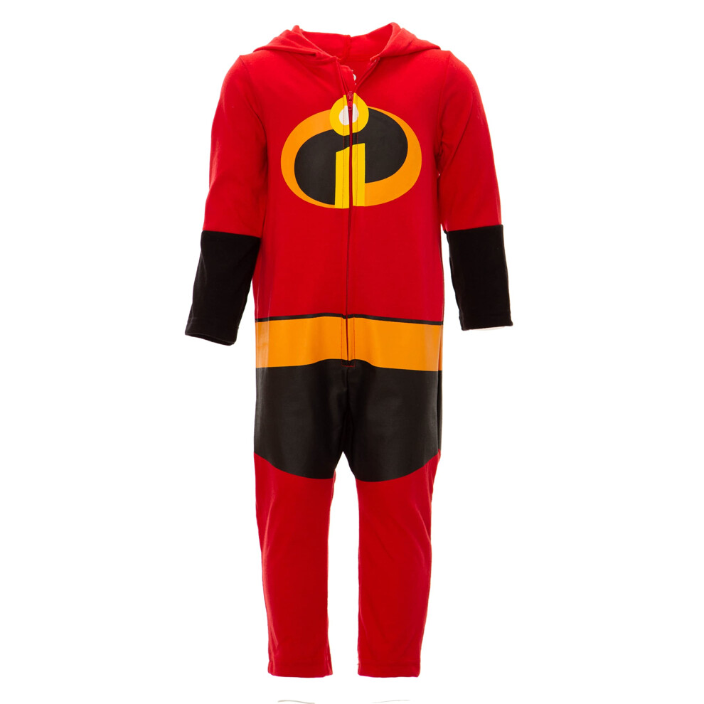 Disney Incredibles Mr. Incredible Toddler Boys Zip Up Cosplay Coverall