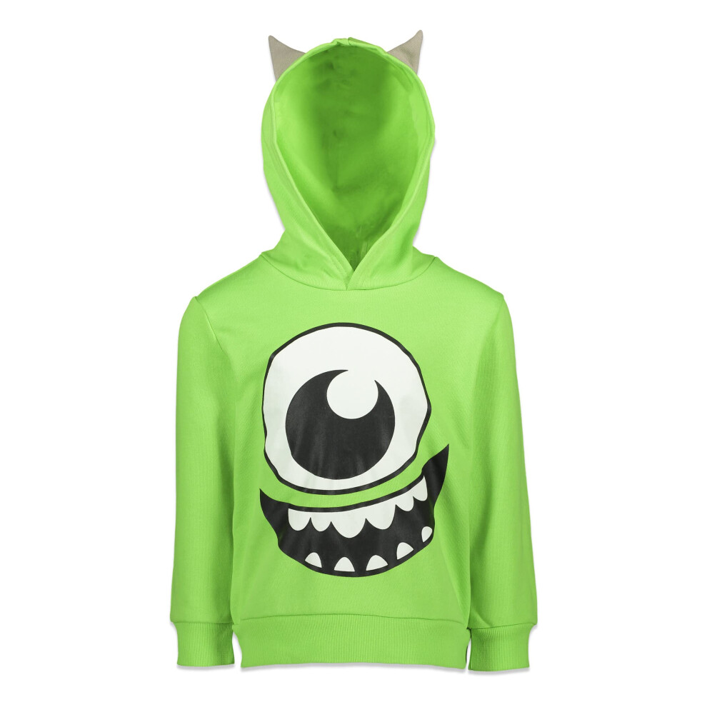 Disney Pixar Monsters Inc. Mike Little Boys Fleece Pullover Hoodie Gre