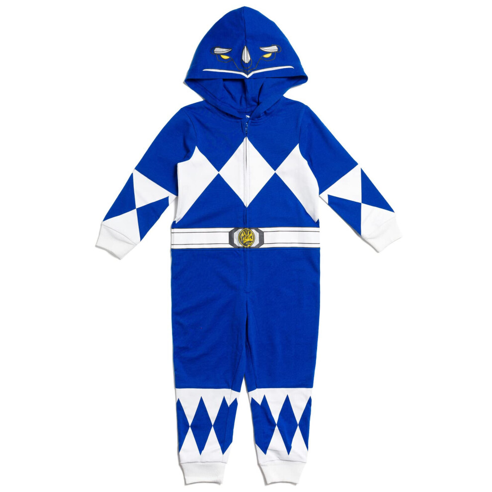 Power Rangers Blue Ranger Little Boys Zip Up Coverall 7-8