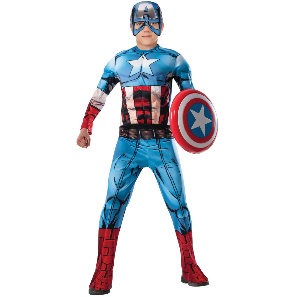 Marvel Avengers Assemble Captain America Deluxe Muscle-Chest Costume