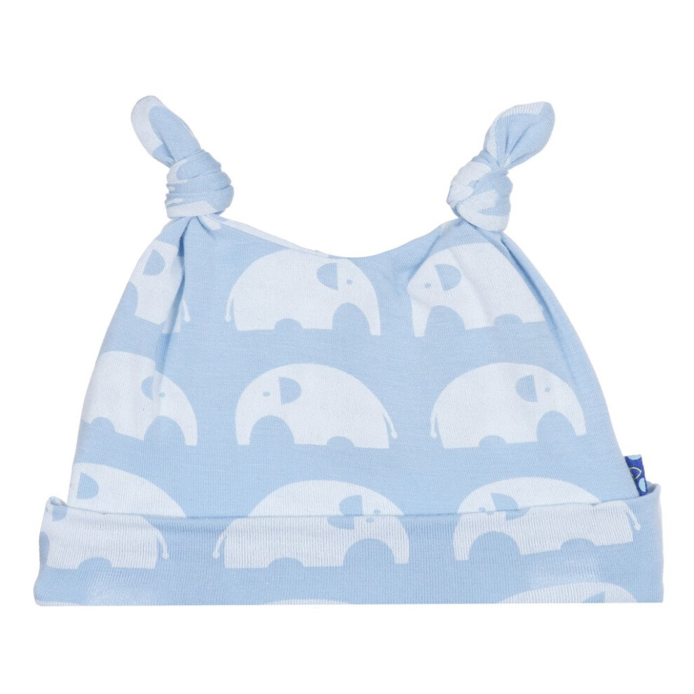 KicKee Pants Print Double Knot Hat (New Born-3 Months  Pond Elephant)