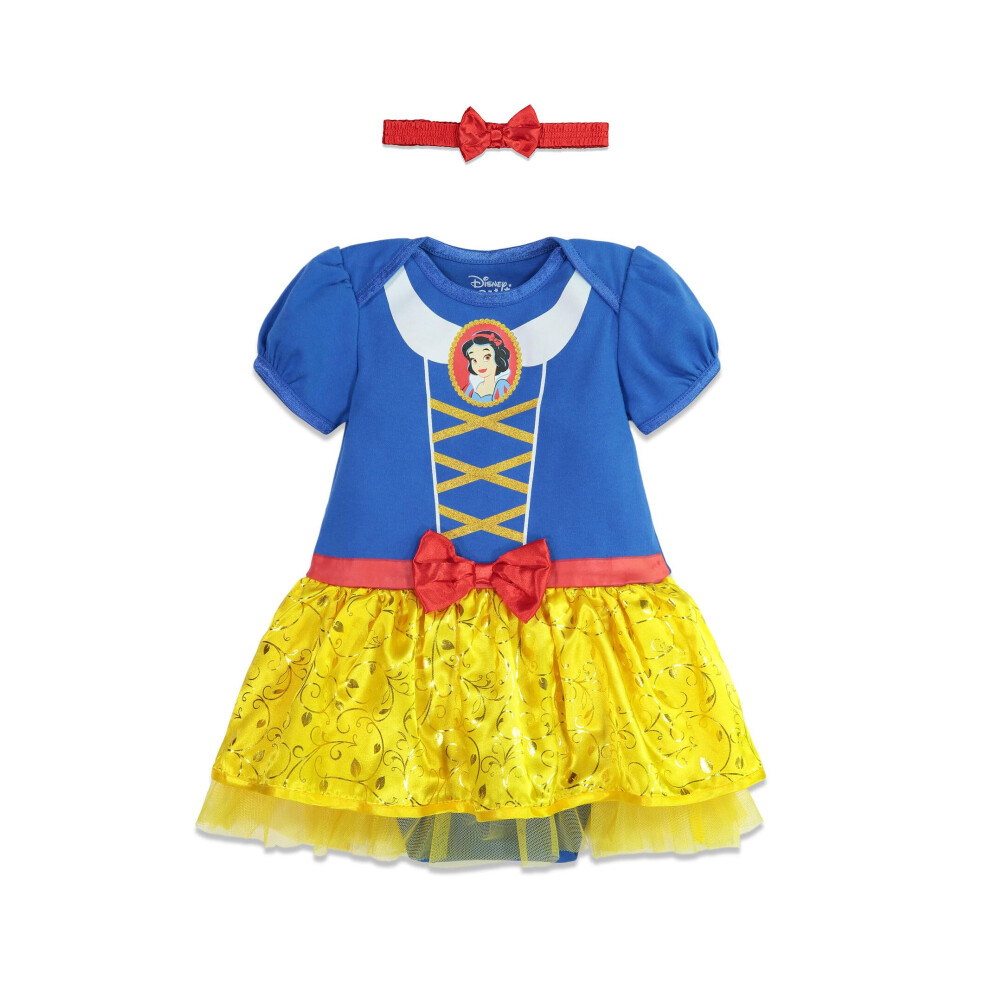 Disney Princess Snow White Infant Baby Girls Cosplay Dress and Headban