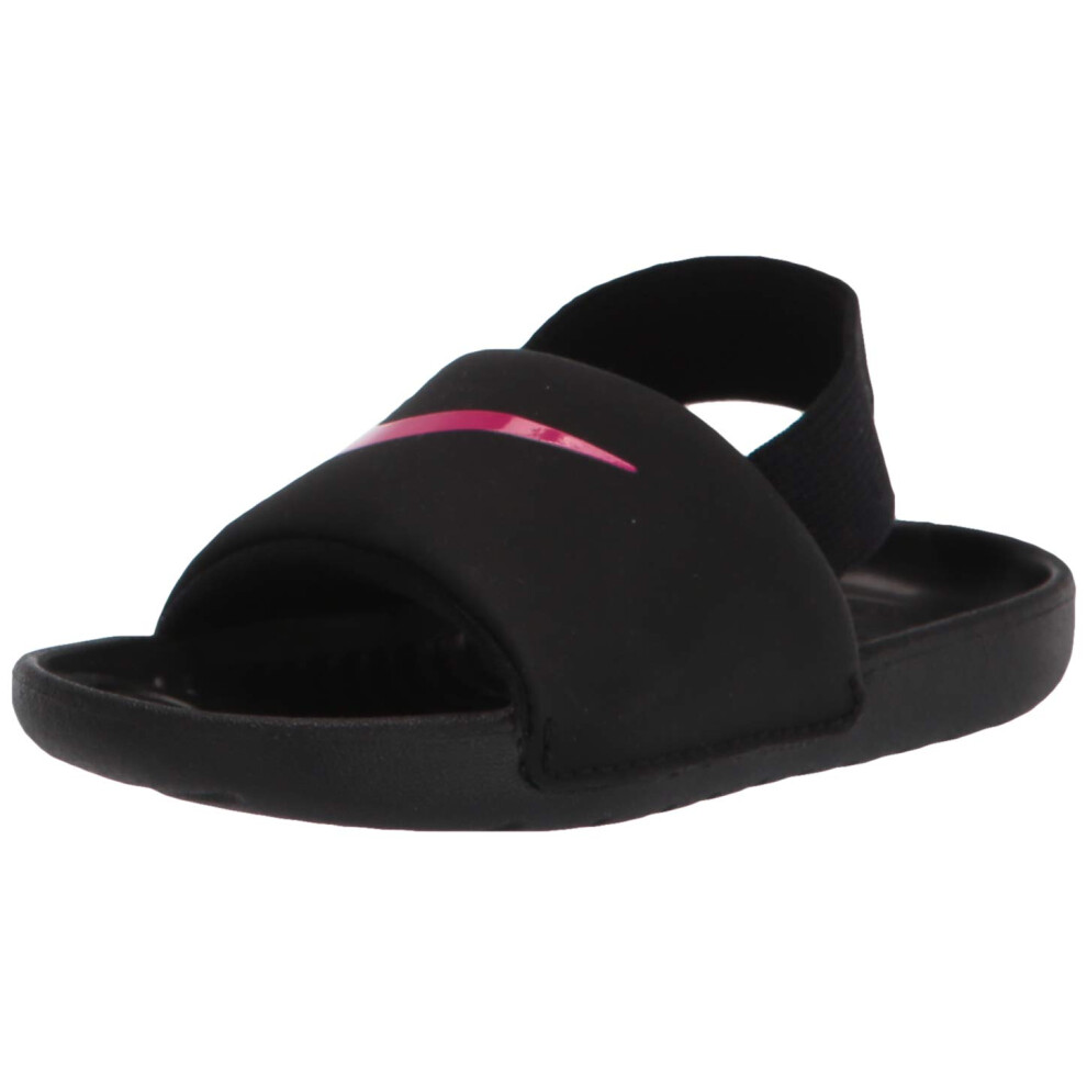 Nike Baby Boy's Kawa Slide (Infant/Toddler) Black/Vivid Pink/Black 7 T