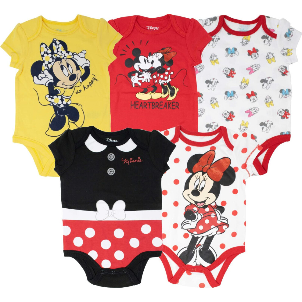 Disney Minnie Mouse Mickey Mouse Donald Duck Newborn Baby Girls 5 Pack