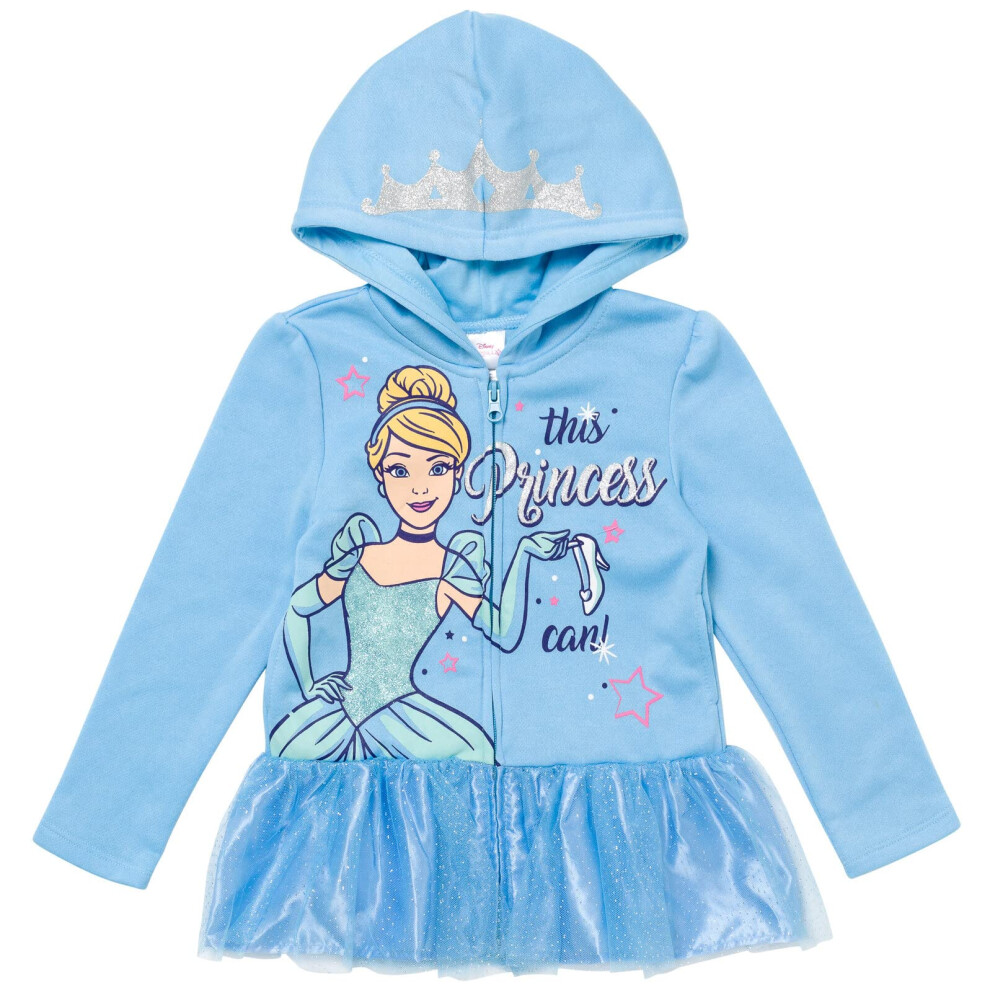 Disney Princess Cinderella Big Girls Zip Up Hoodie 10-12