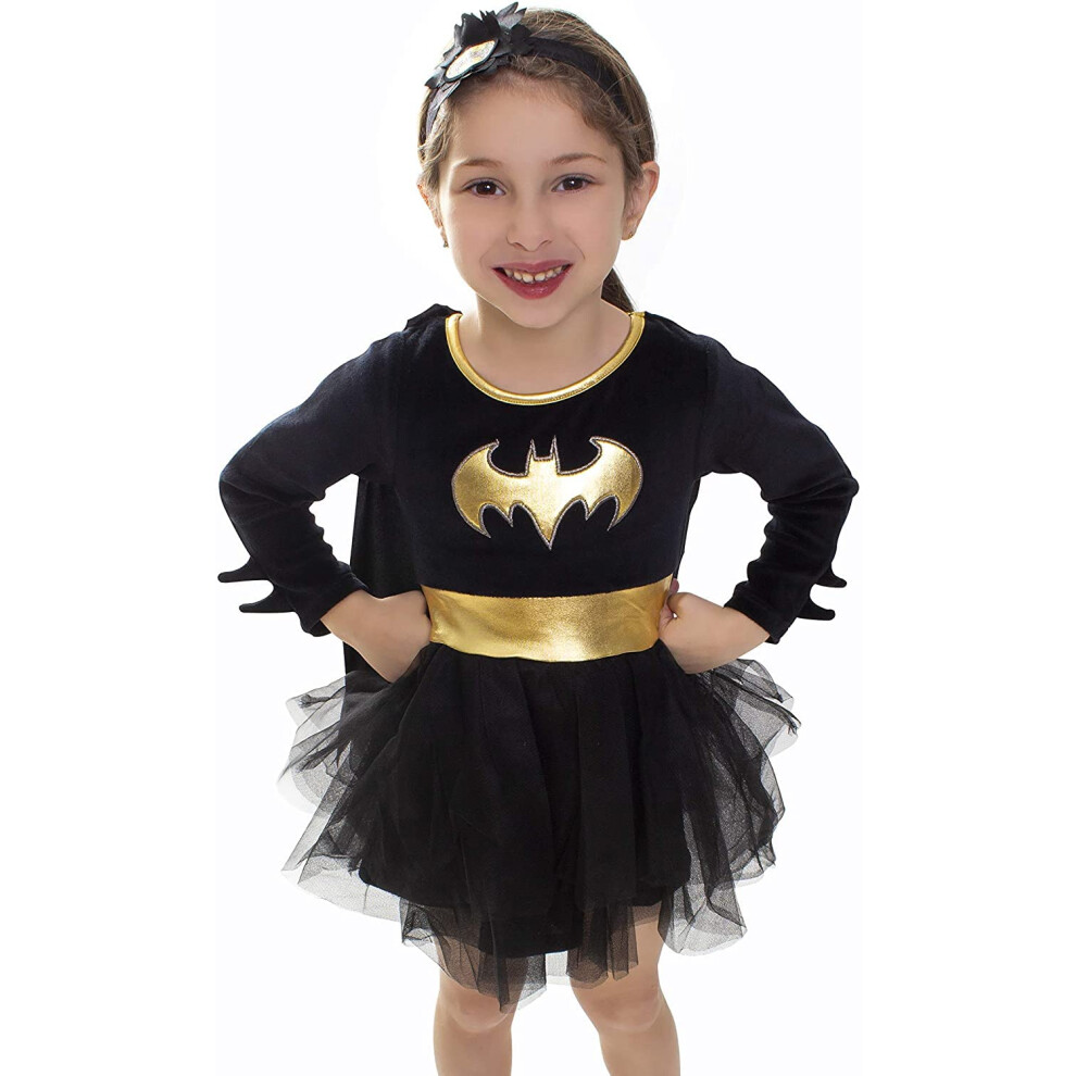 DC Comics Toddler Girls Batgirl Costume Tutu Dress with Removable Cape