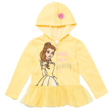 Bluza z kapturem Disney Princess Belle dla dziewczynek zapinana na zamek, 7-8 lat