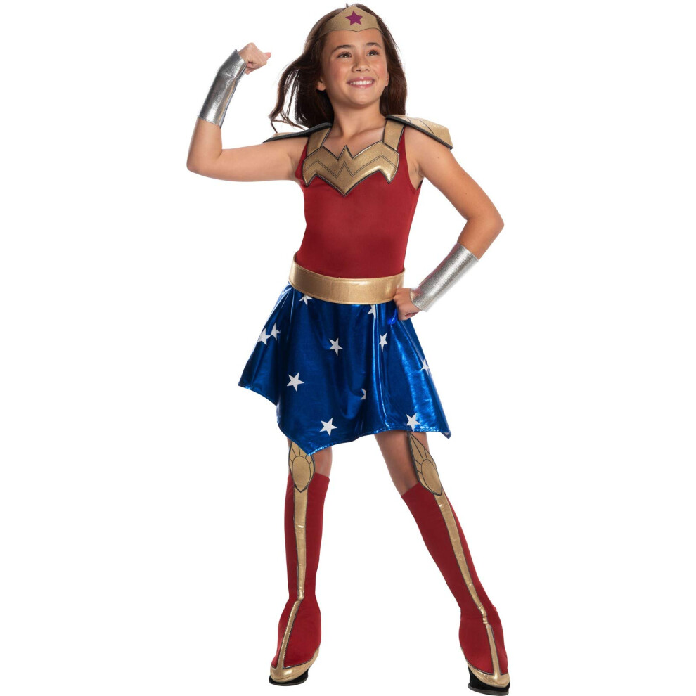 Rubies DC Super Hero Girl's Deluxe Wonder Woman Costume Dress  Large