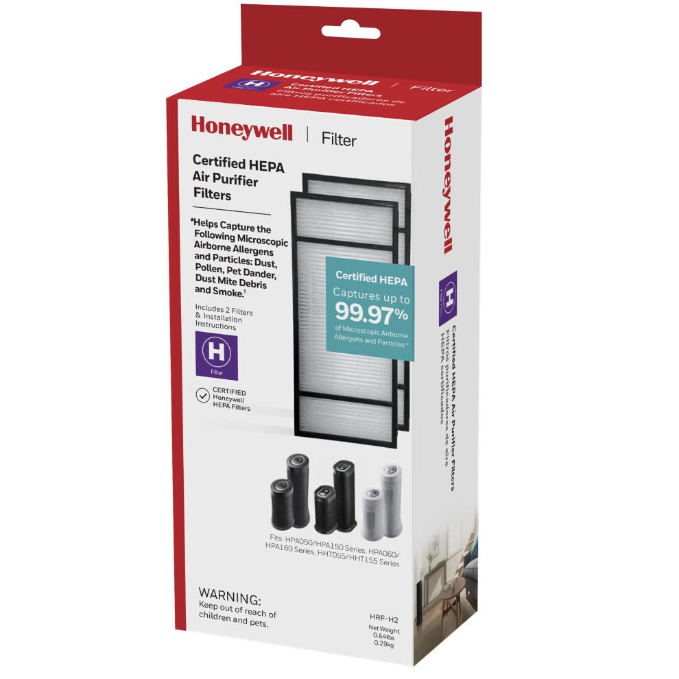 Honeywell HRF-H2 True HEPA Air Purifier Replacement Filter H  2-Pack -